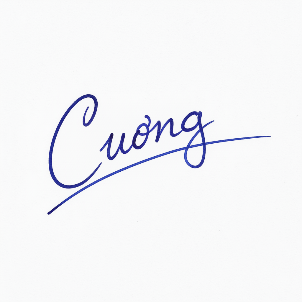 Mẫu chữ ký tên Cương số 6