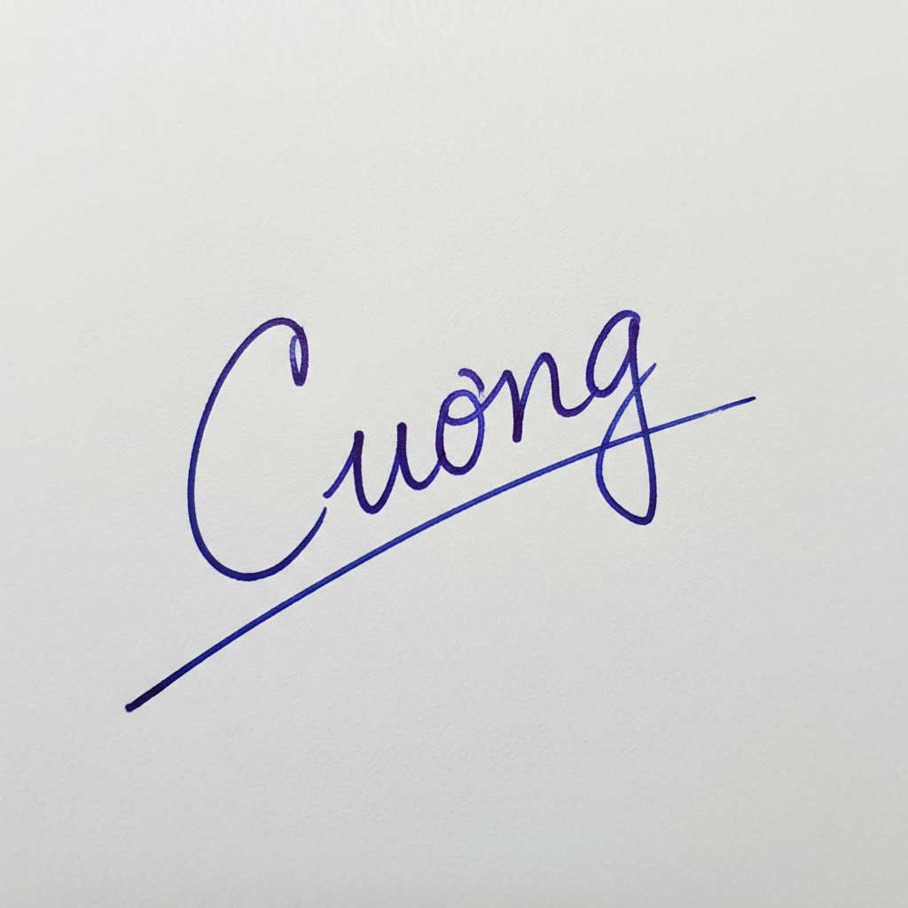 Mẫu chữ ký tên Cường số 6