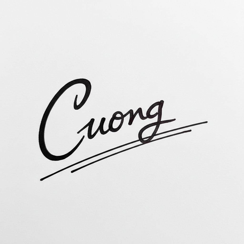 Mẫu chữ ký tên Cương số 7