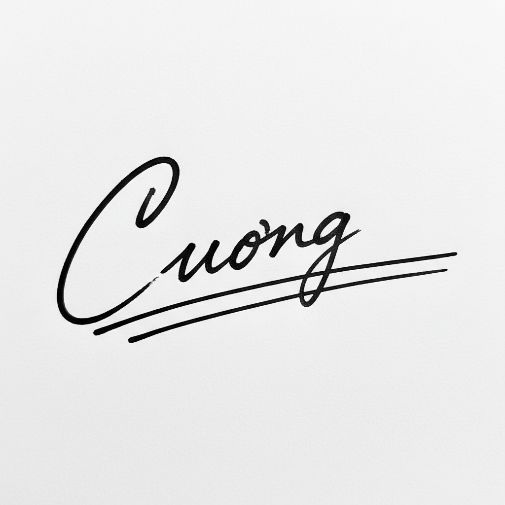 Mẫu chữ ký tên Cường số 7