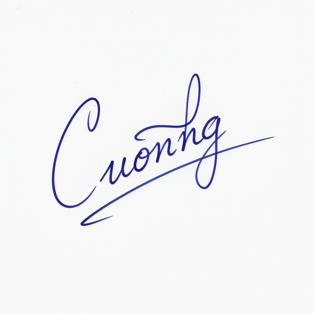 Mẫu chữ ký tên Cương số 8