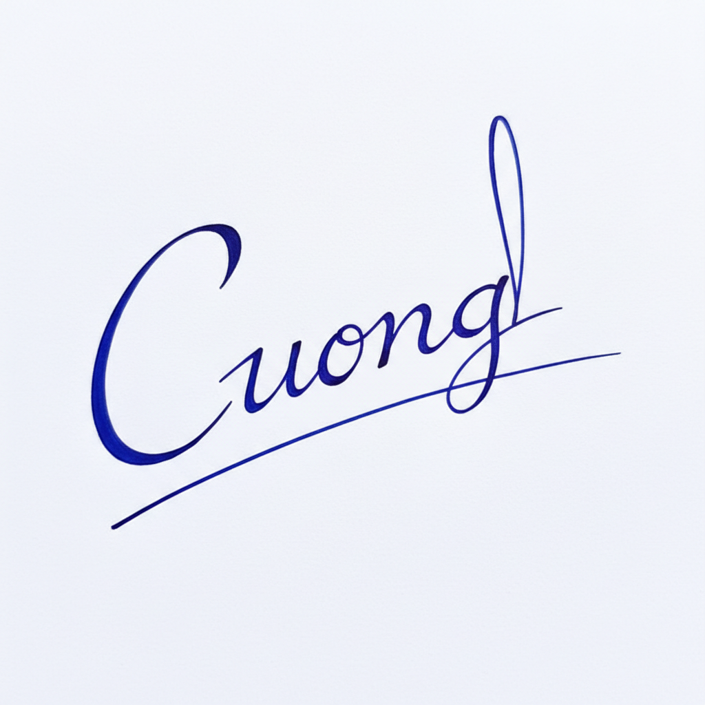 Mẫu chữ ký tên Cường số 8