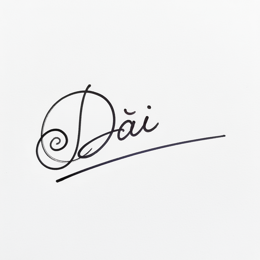 Mẫu chữ ký tên Đại số 2