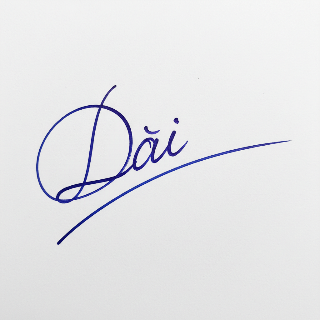 Mẫu chữ ký tên Đại số 6