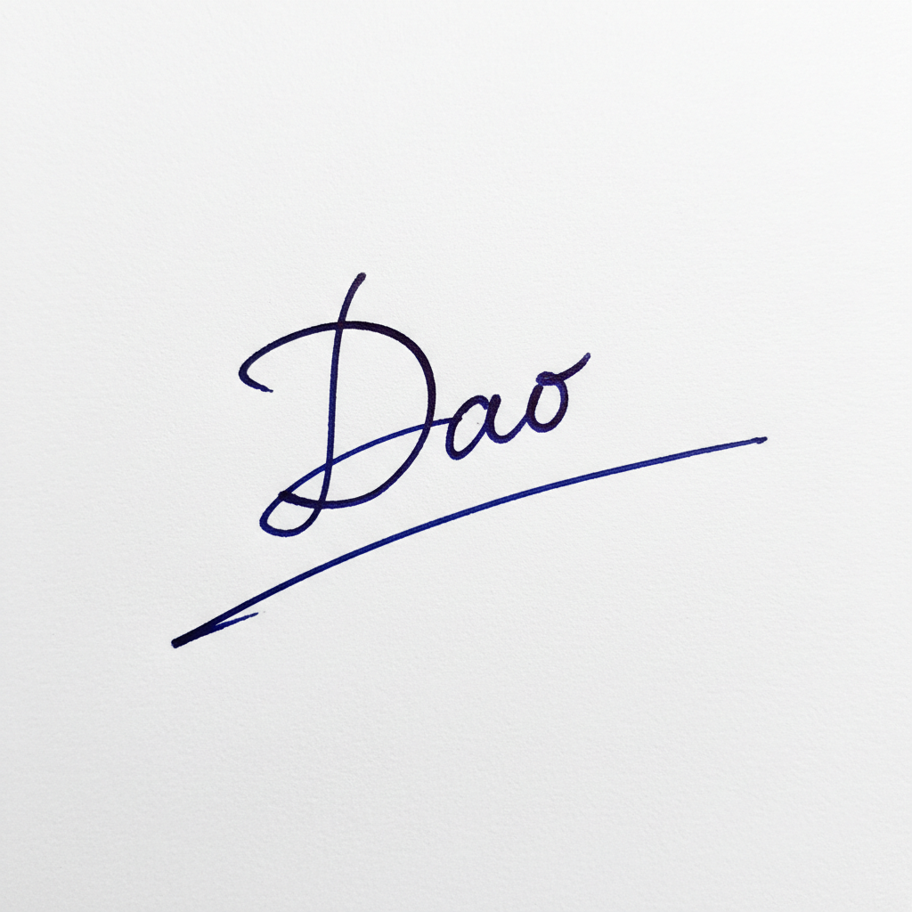 Mẫu chữ ký tên Đào số 1