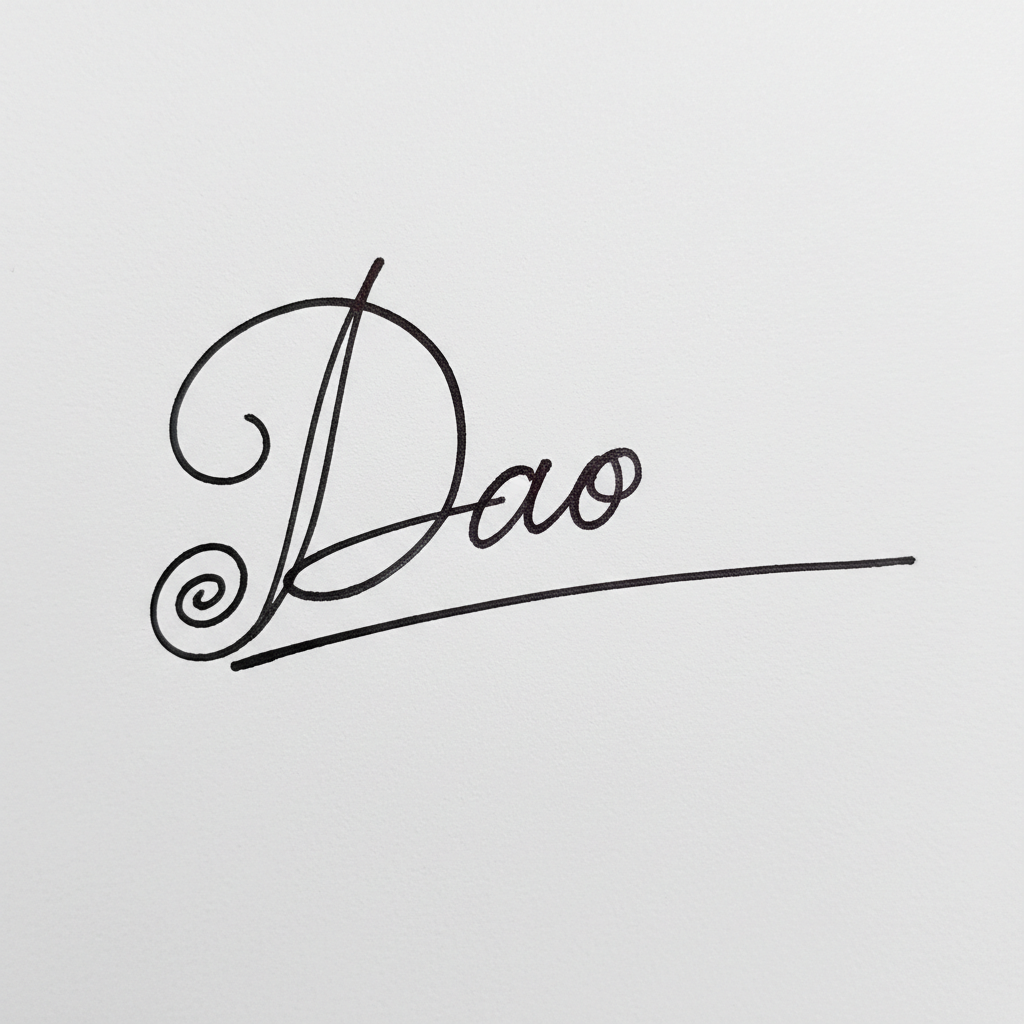 Mẫu chữ ký tên Đào số 2