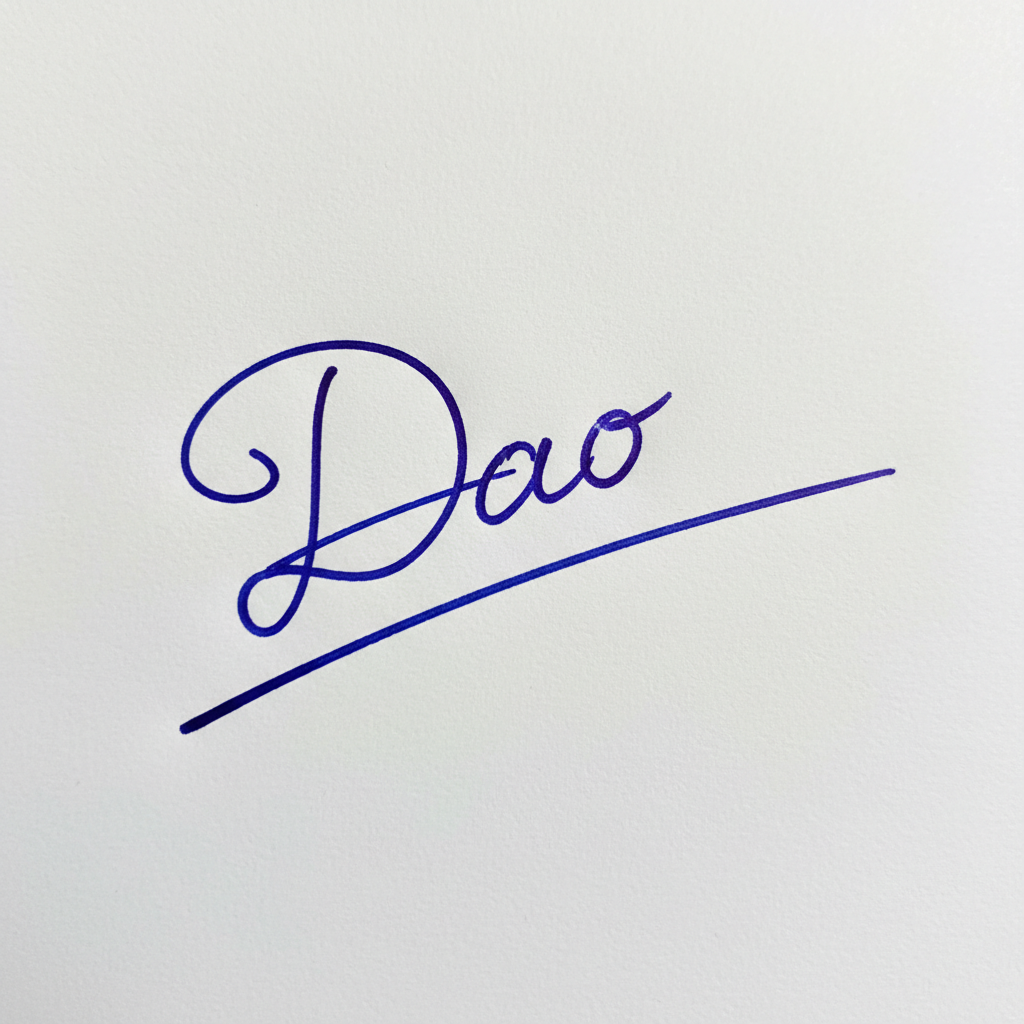 Mẫu chữ ký tên Đào số 3