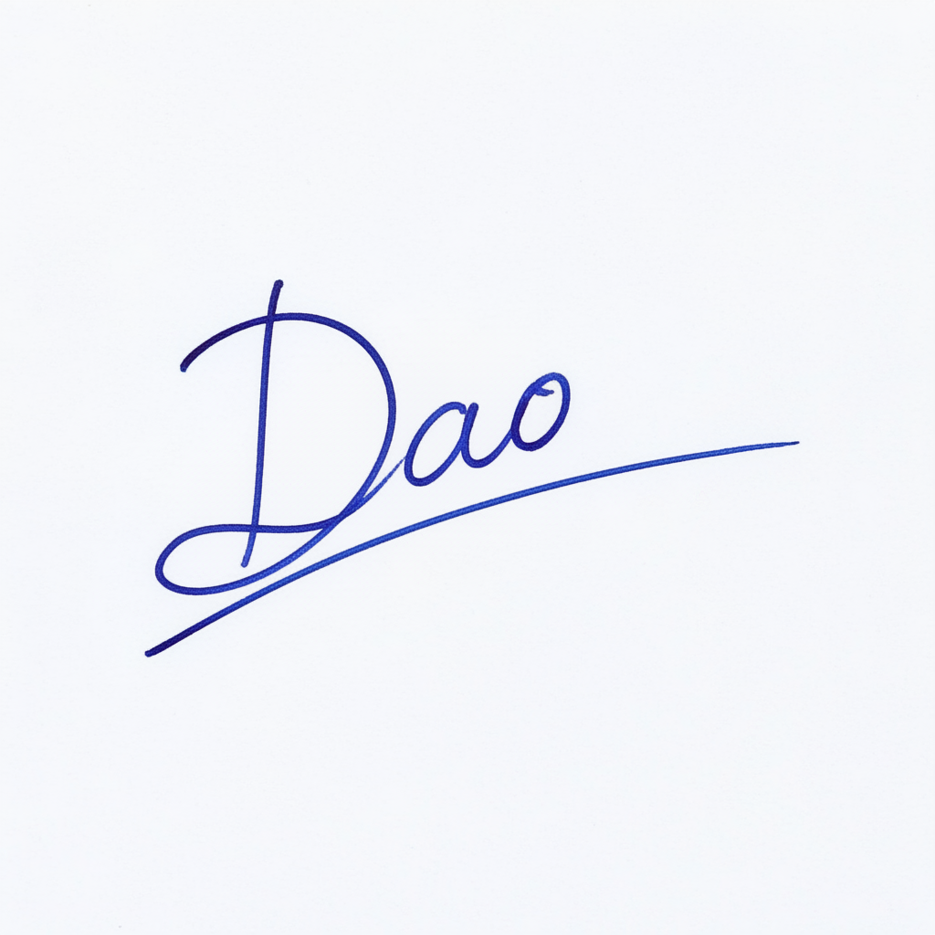 Mẫu chữ ký tên Đào số 6