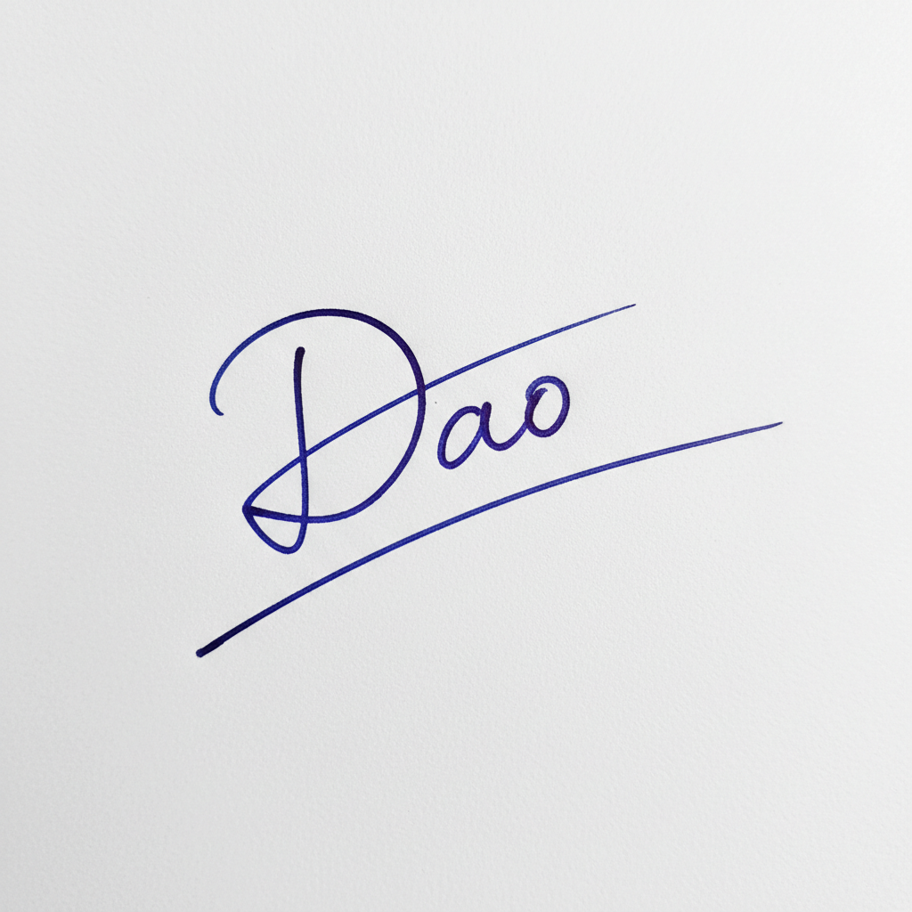 Mẫu chữ ký tên Đào số 8
