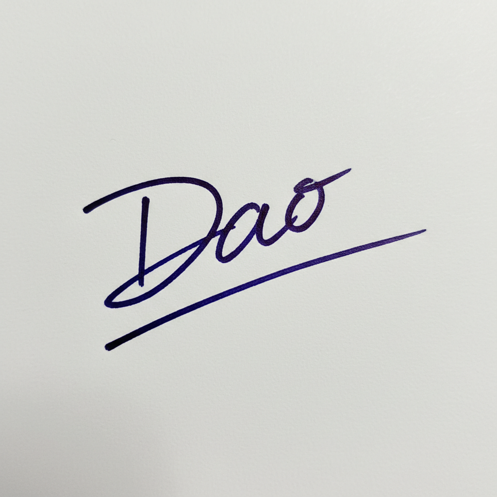 Mẫu chữ ký tên Đào số 9