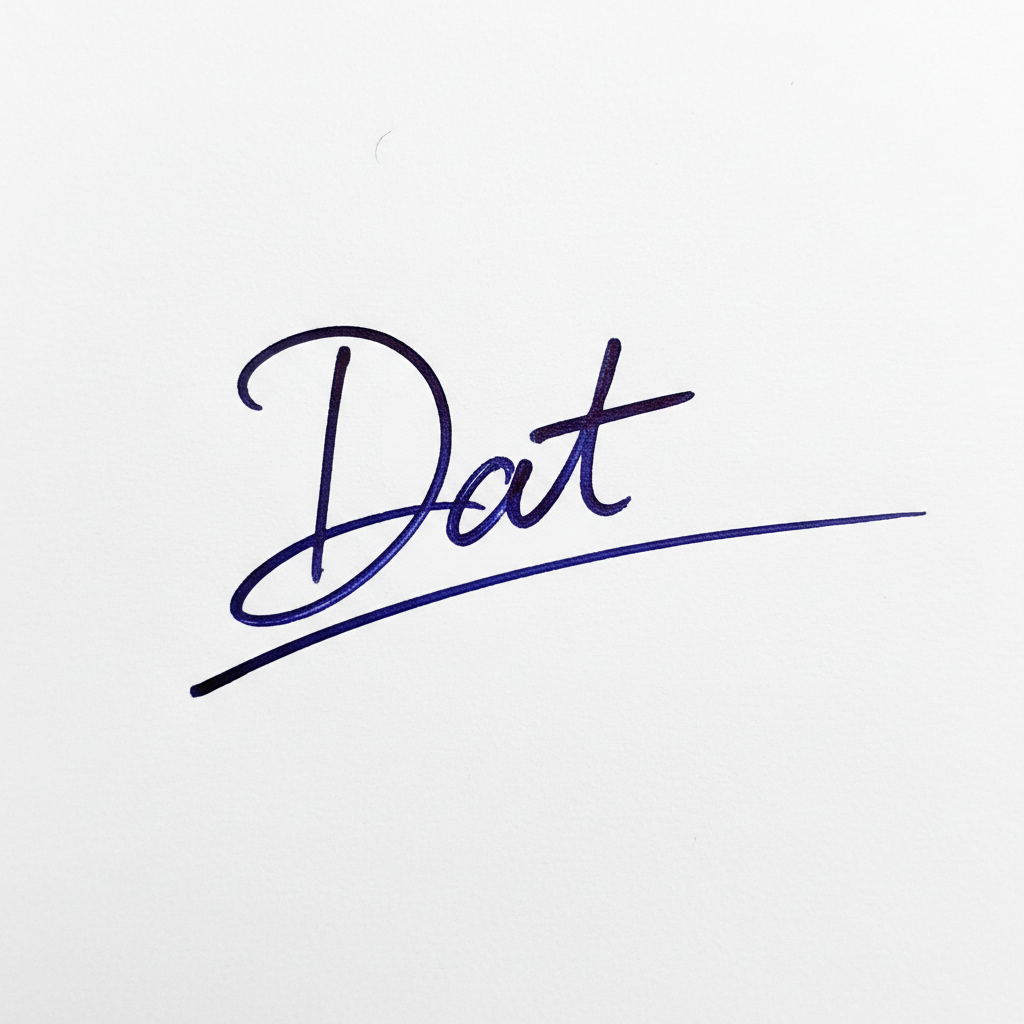 Mẫu chữ ký tên Đạt số 1