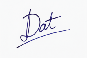 Mẫu chữ ký tên Đạt số 1