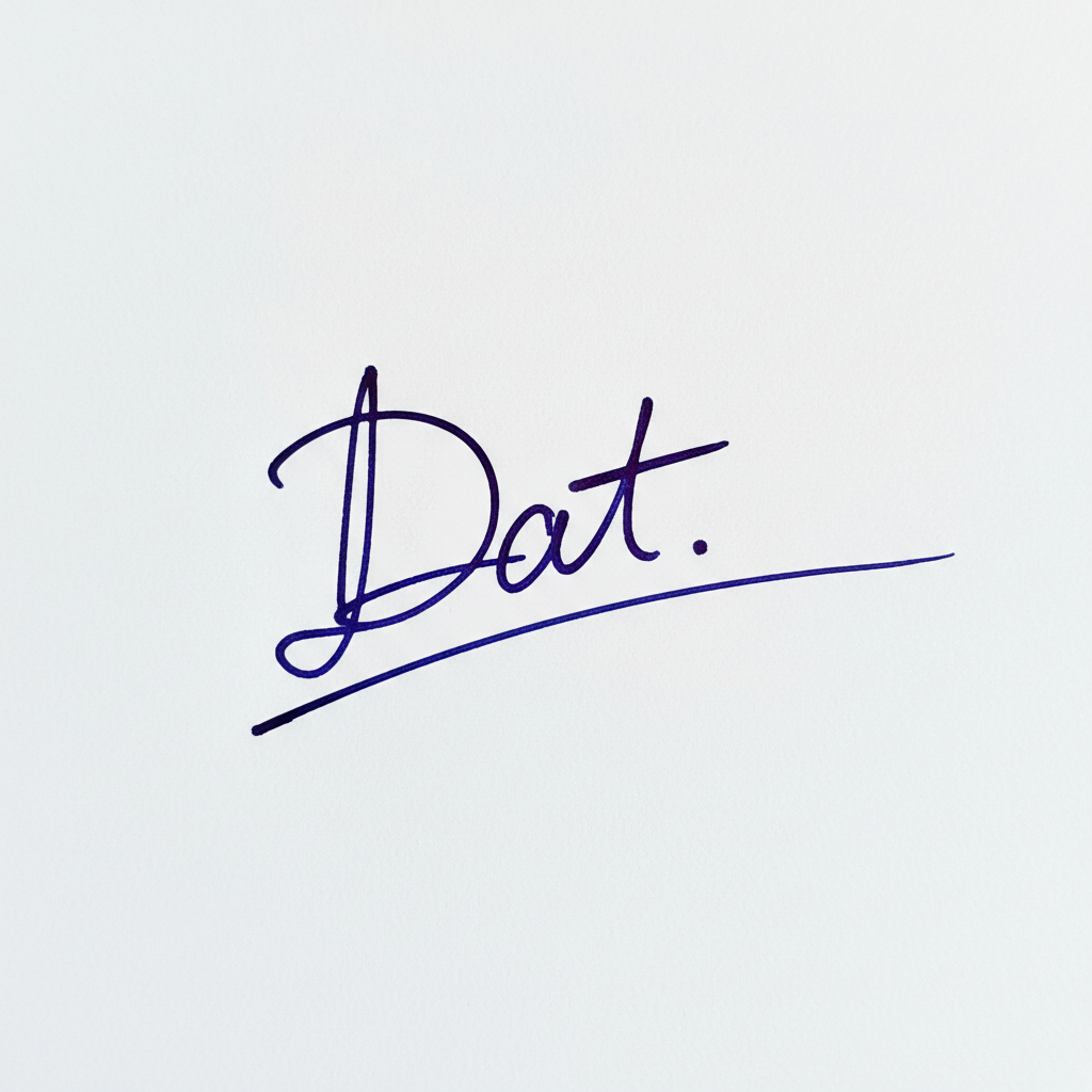 Mẫu chữ ký tên Đạt số 1