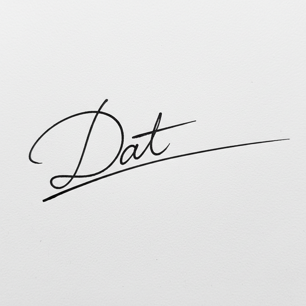 Mẫu chữ ký tên Đạt số 10