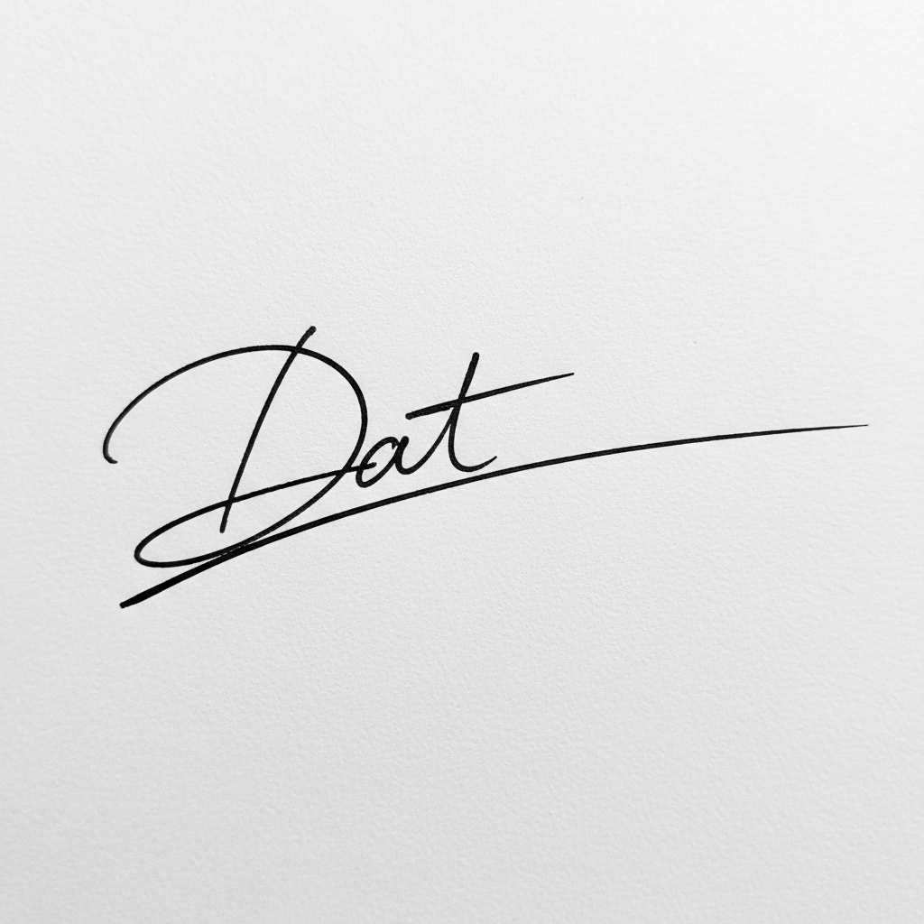 Mẫu chữ ký tên Đạt số 10