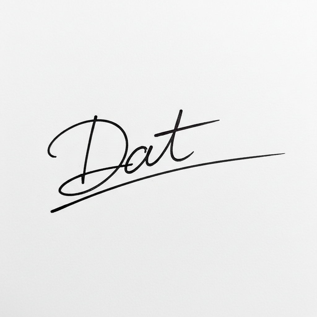 Mẫu chữ ký tên Đạt số 10