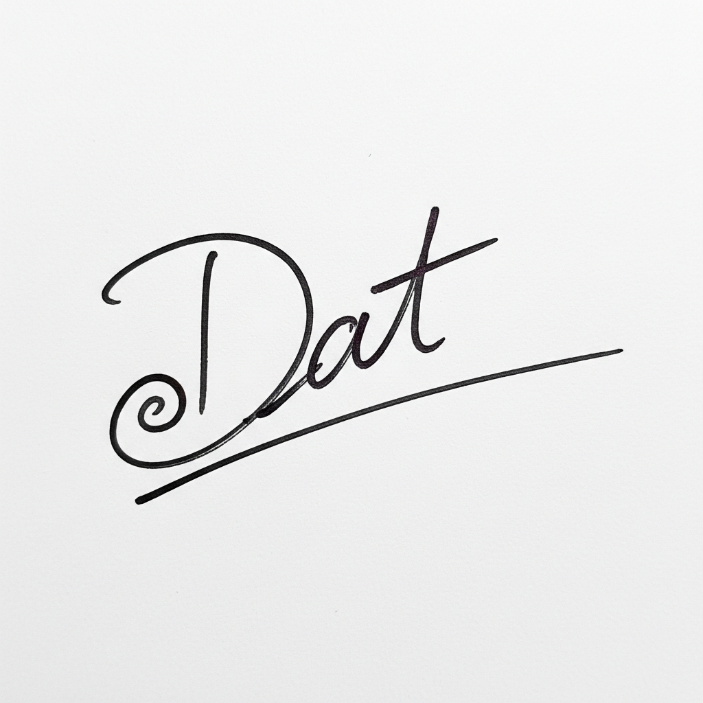 Mẫu chữ ký tên Đạt số 2