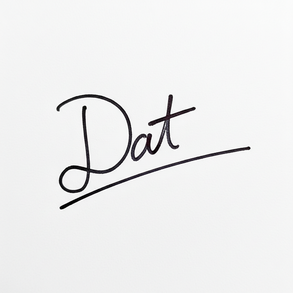 Mẫu chữ ký tên Đạt số 2