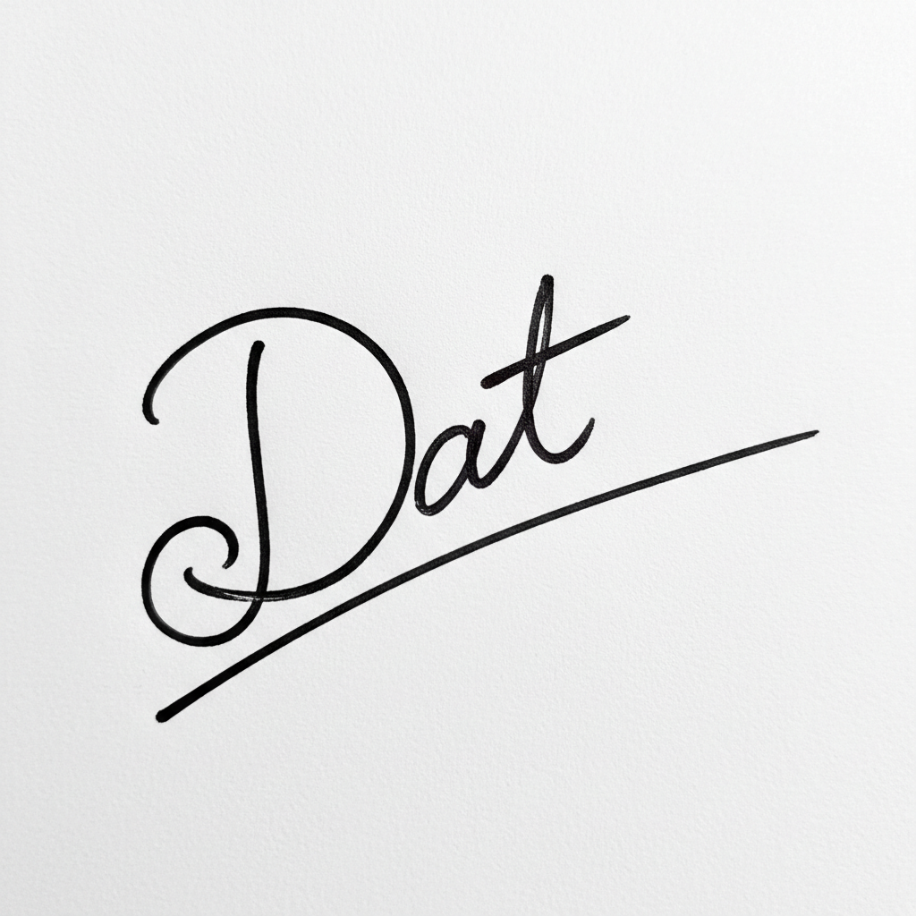 Mẫu chữ ký tên Đạt số 2