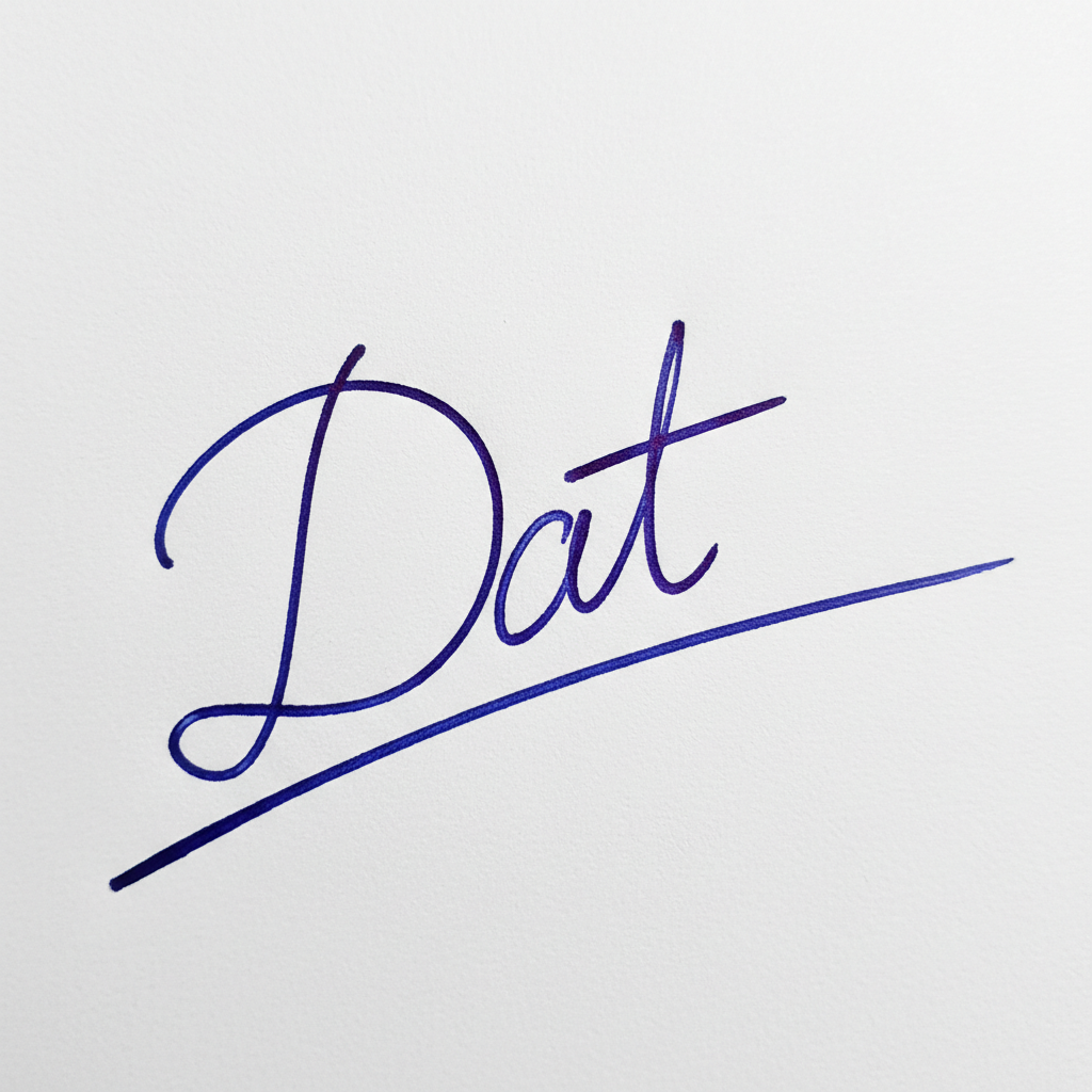 Mẫu chữ ký tên Đạt số 3