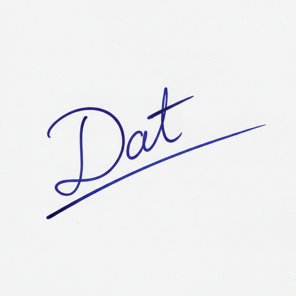 Mẫu chữ ký tên Đạt số 3