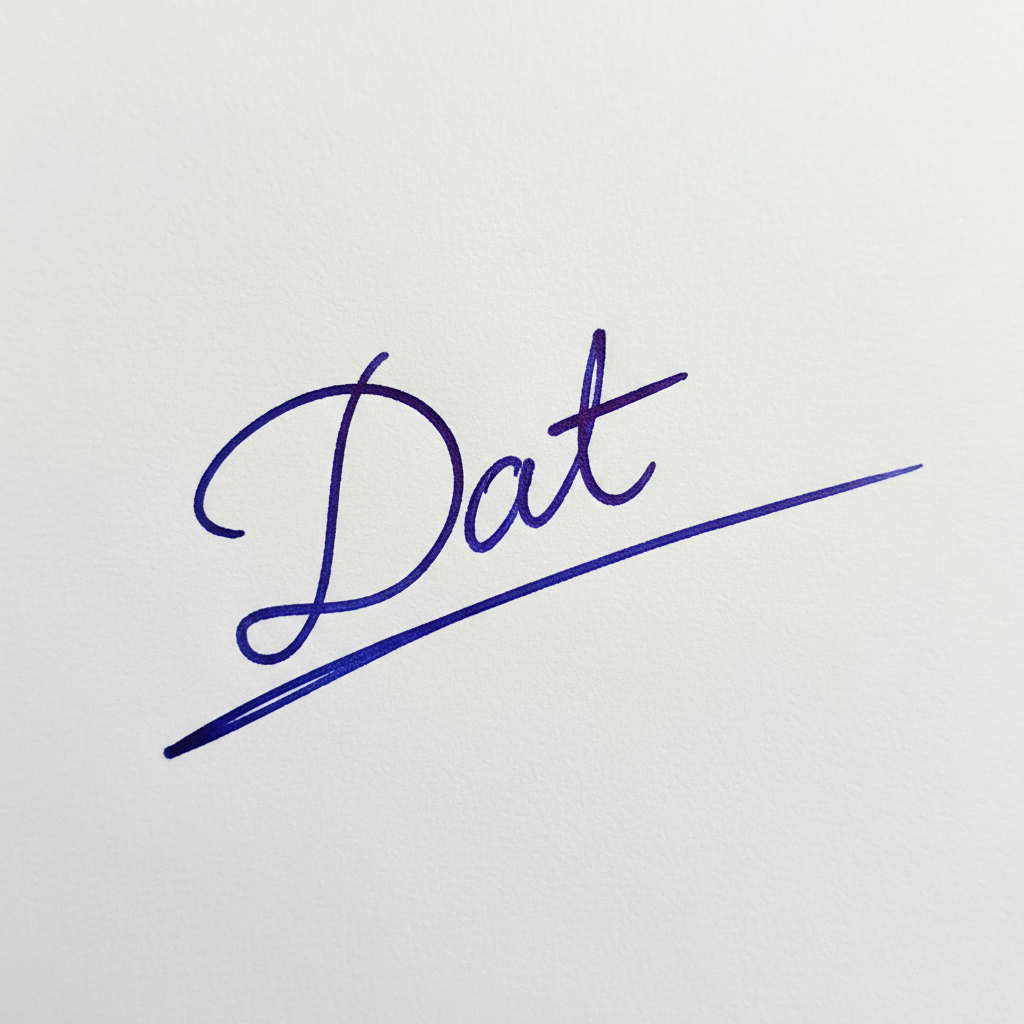 Mẫu chữ ký tên Đạt số 3