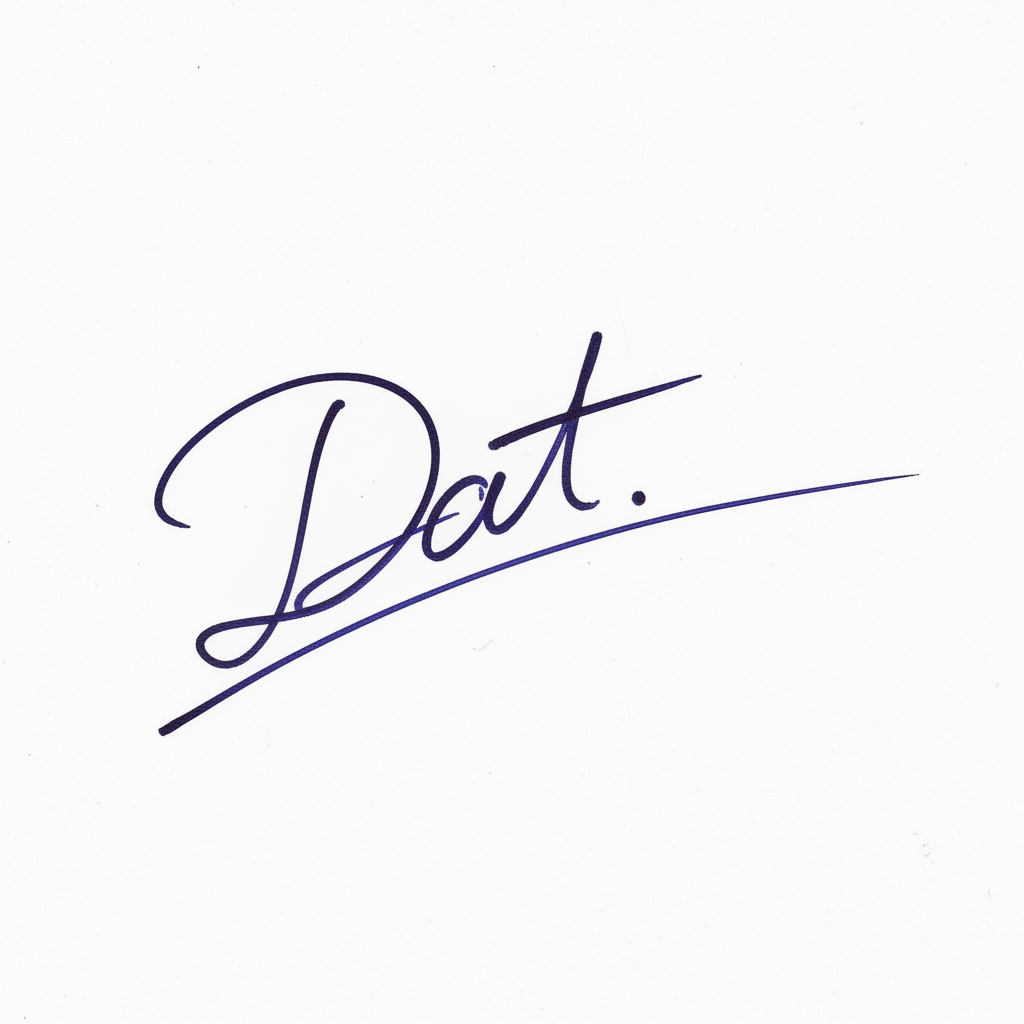 Mẫu chữ ký tên Đạt số 4