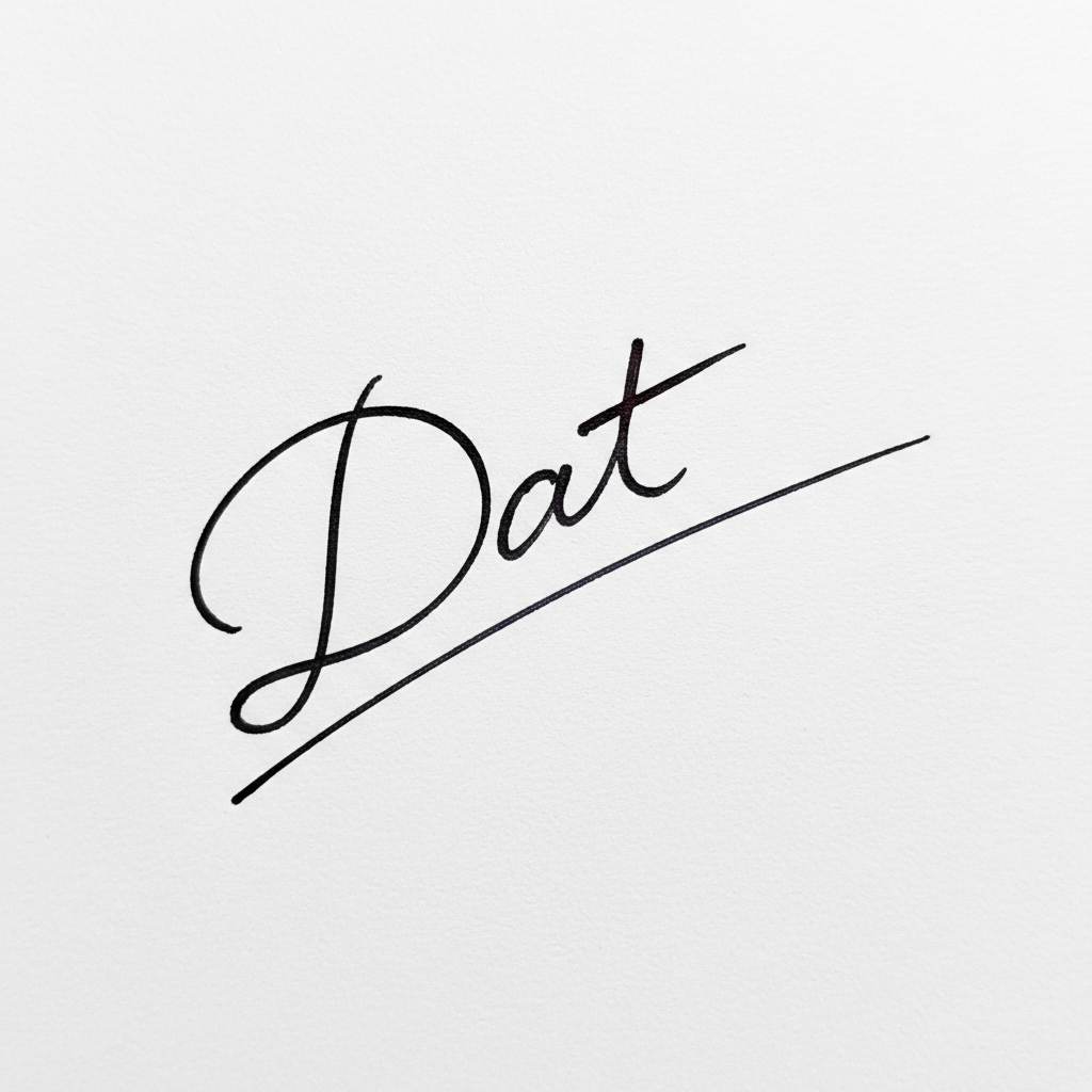 Mẫu chữ ký tên Đạt số 5