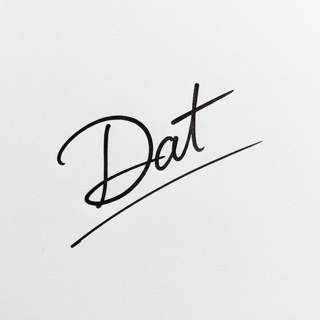 Mẫu chữ ký tên Đạt số 5