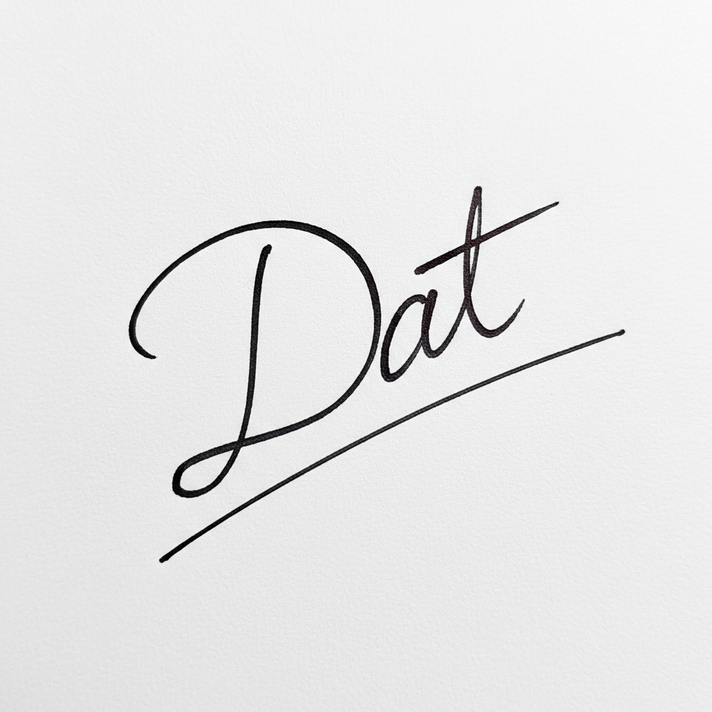 Mẫu chữ ký tên Đạt số 5