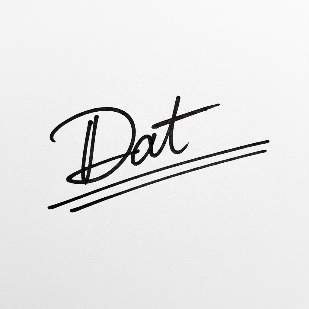 Mẫu chữ ký tên Đạt số 7