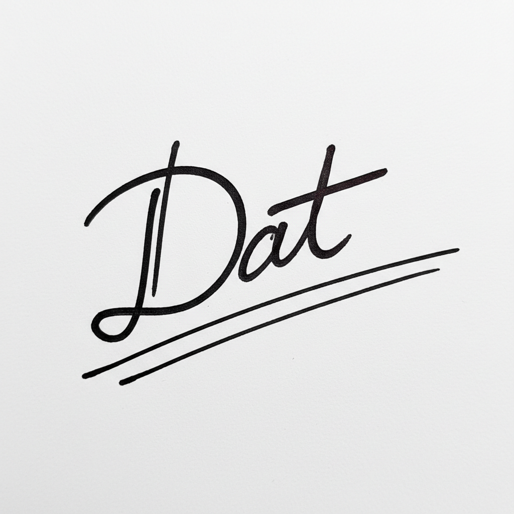 Mẫu chữ ký tên Đạt số 7