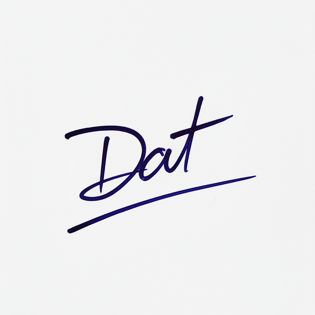 Mẫu chữ ký tên Đạt số 9