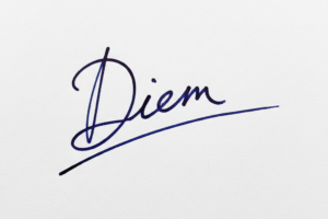 Mẫu chữ ký tên Diễm số 1