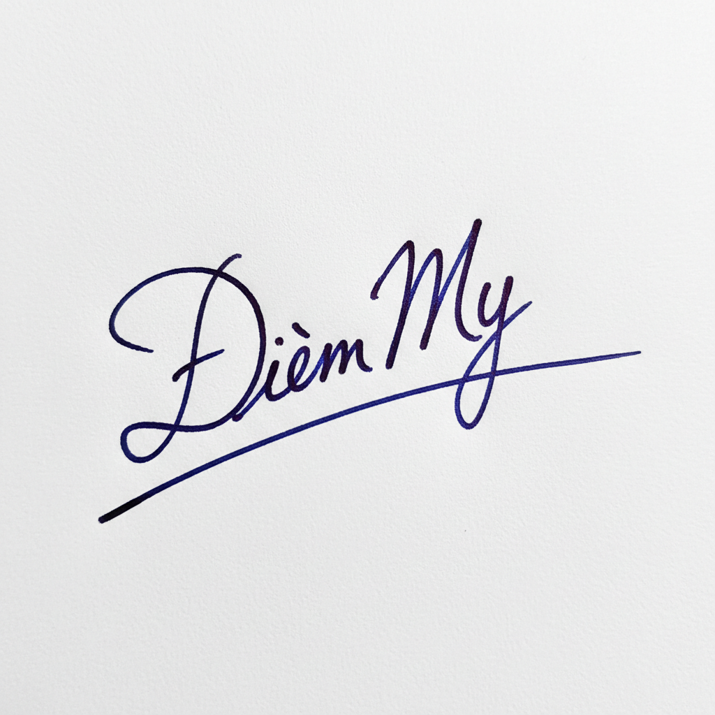Mẫu chữ ký tên Diễm My số 1