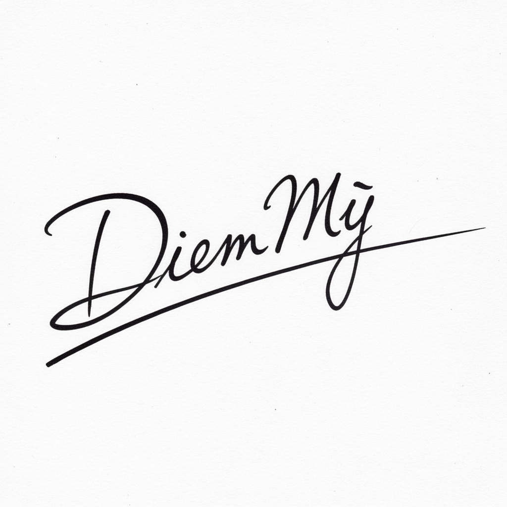 Mẫu chữ ký tên Diễm My số 10