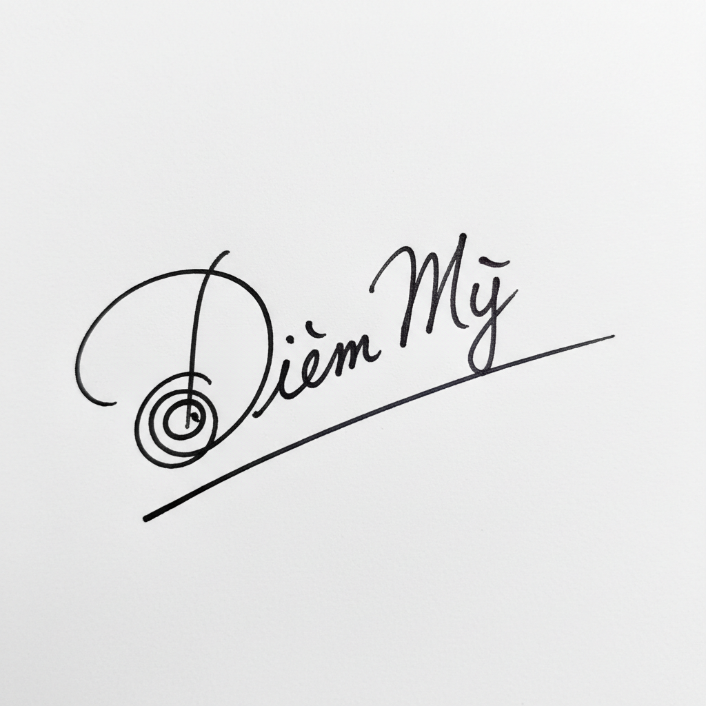 Mẫu chữ ký tên Diễm My số 2