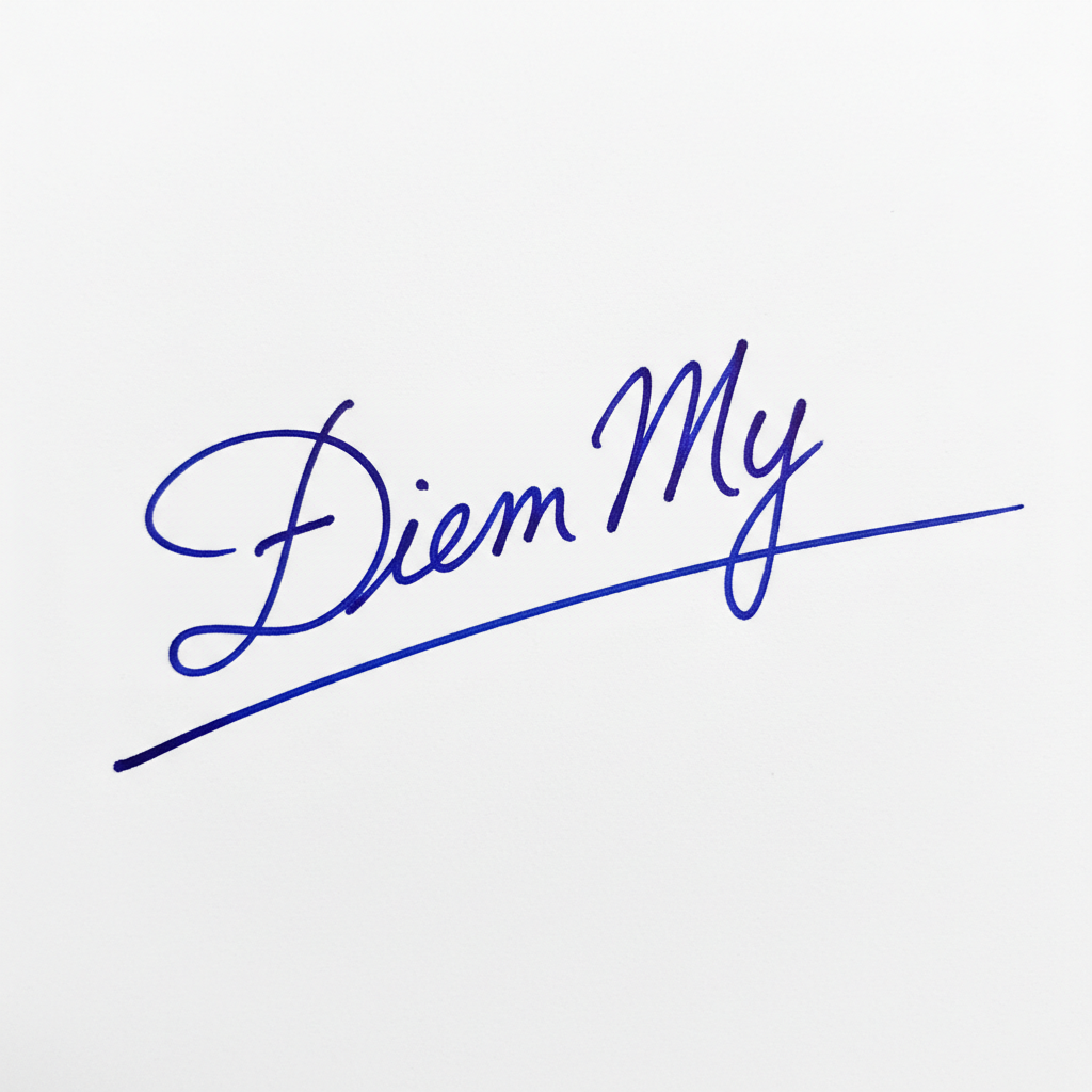 Mẫu chữ ký tên Diễm My số 3