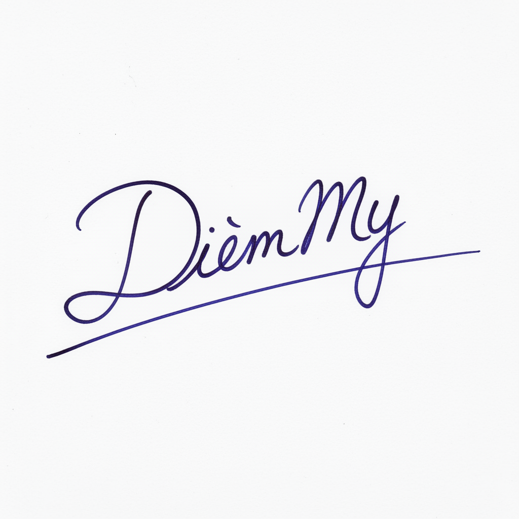 Mẫu chữ ký tên Diễm My số 4