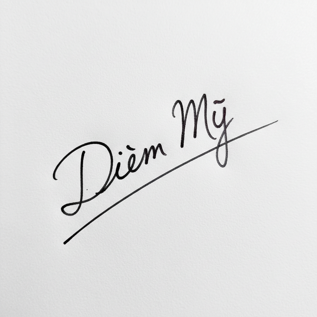 Mẫu chữ ký tên Diễm My số 5