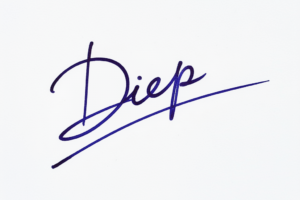 Mẫu chữ ký tên Diệp số 1