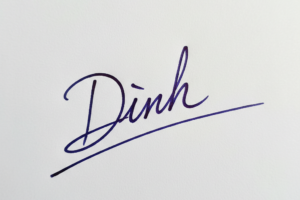 Mẫu chữ ký tên Định số 1