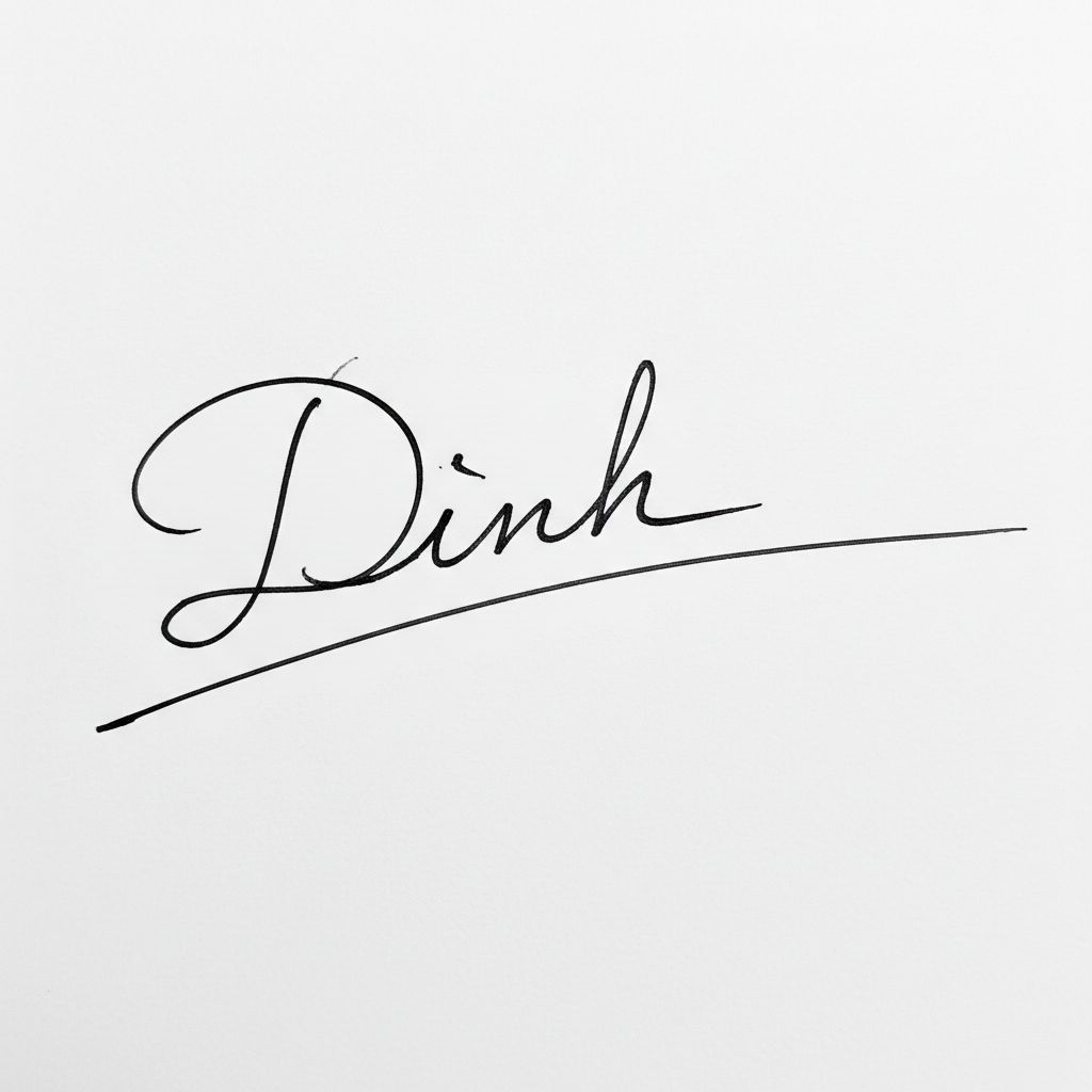 Chữ Ký Tên Định Đẹp: Dấu Ấn Phong Thủy, Vận Mệnh Thành Công Mẫu chữ ký tên Định số 10