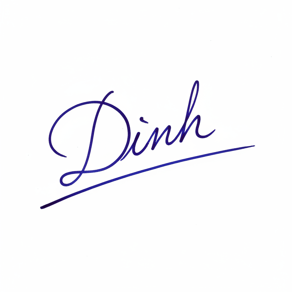 Chữ Ký Tên Định Đẹp: Dấu Ấn Phong Thủy, Vận Mệnh Thành Công Mẫu chữ ký tên Định số 3