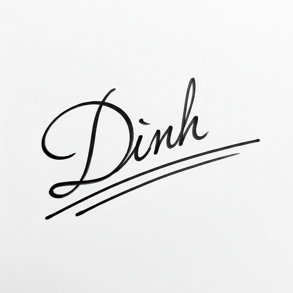 Chữ Ký Tên Định Đẹp: Dấu Ấn Phong Thủy, Vận Mệnh Thành Công Mẫu chữ ký tên Định số 7