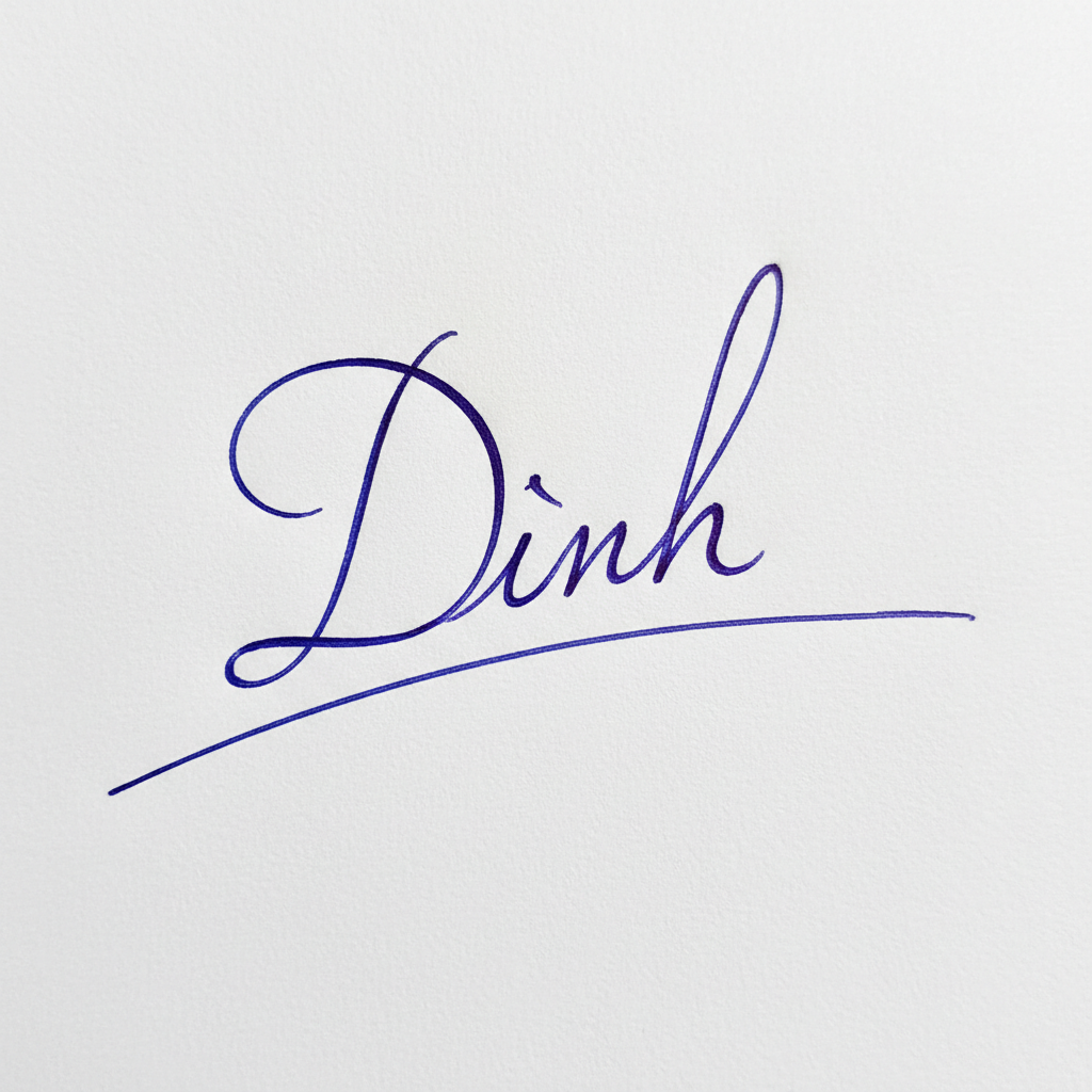 Chữ Ký Tên Định Đẹp: Dấu Ấn Phong Thủy, Vận Mệnh Thành Công Mẫu chữ ký tên Định số 8