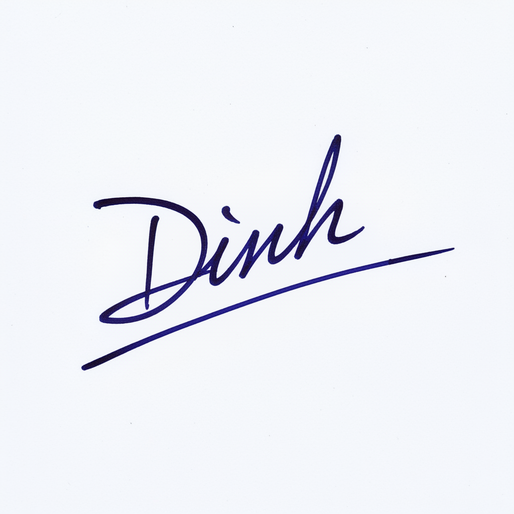 Chữ Ký Tên Định Đẹp: Dấu Ấn Phong Thủy, Vận Mệnh Thành Công Mẫu chữ ký tên Định số 9