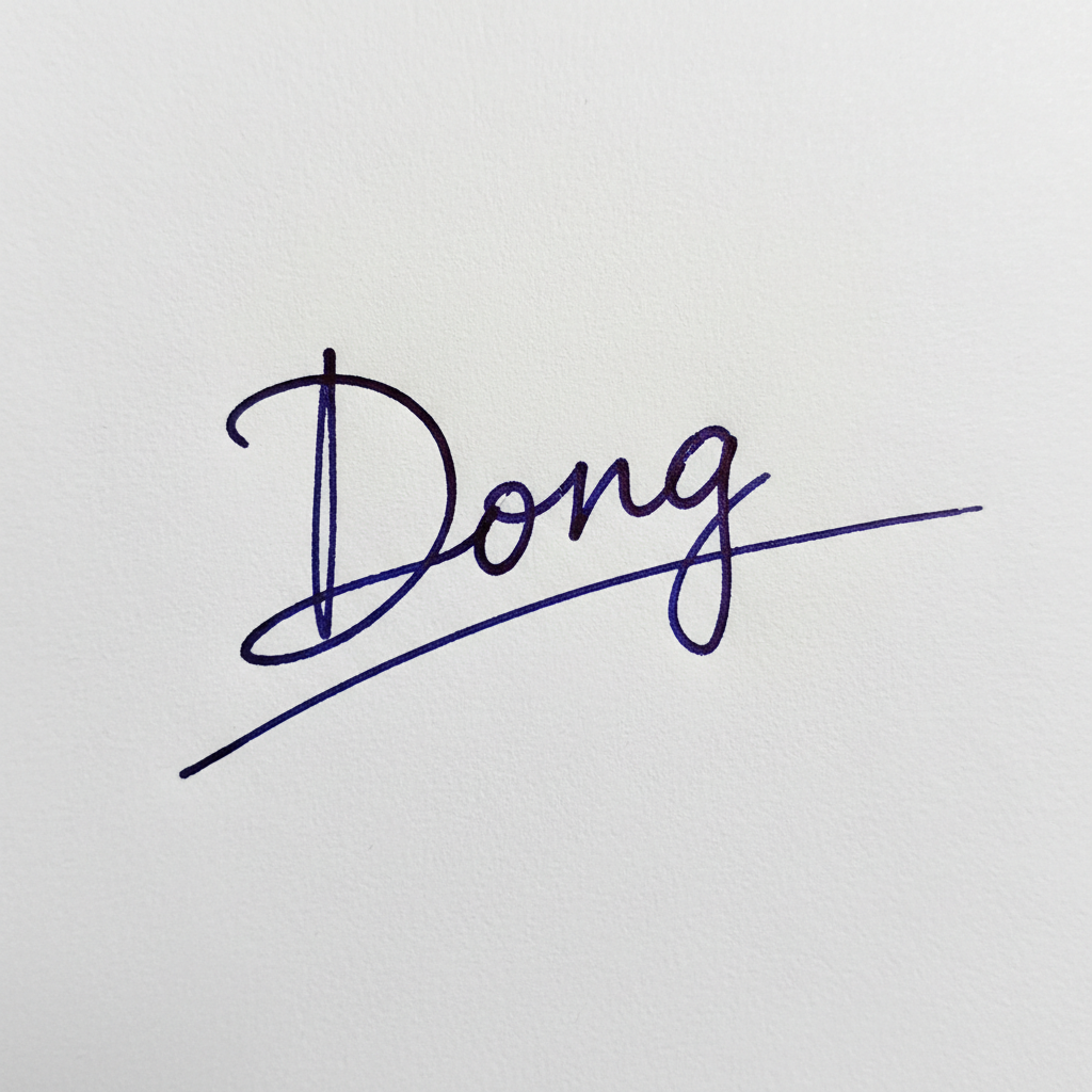 Mẫu chữ ký tên Đông số 1