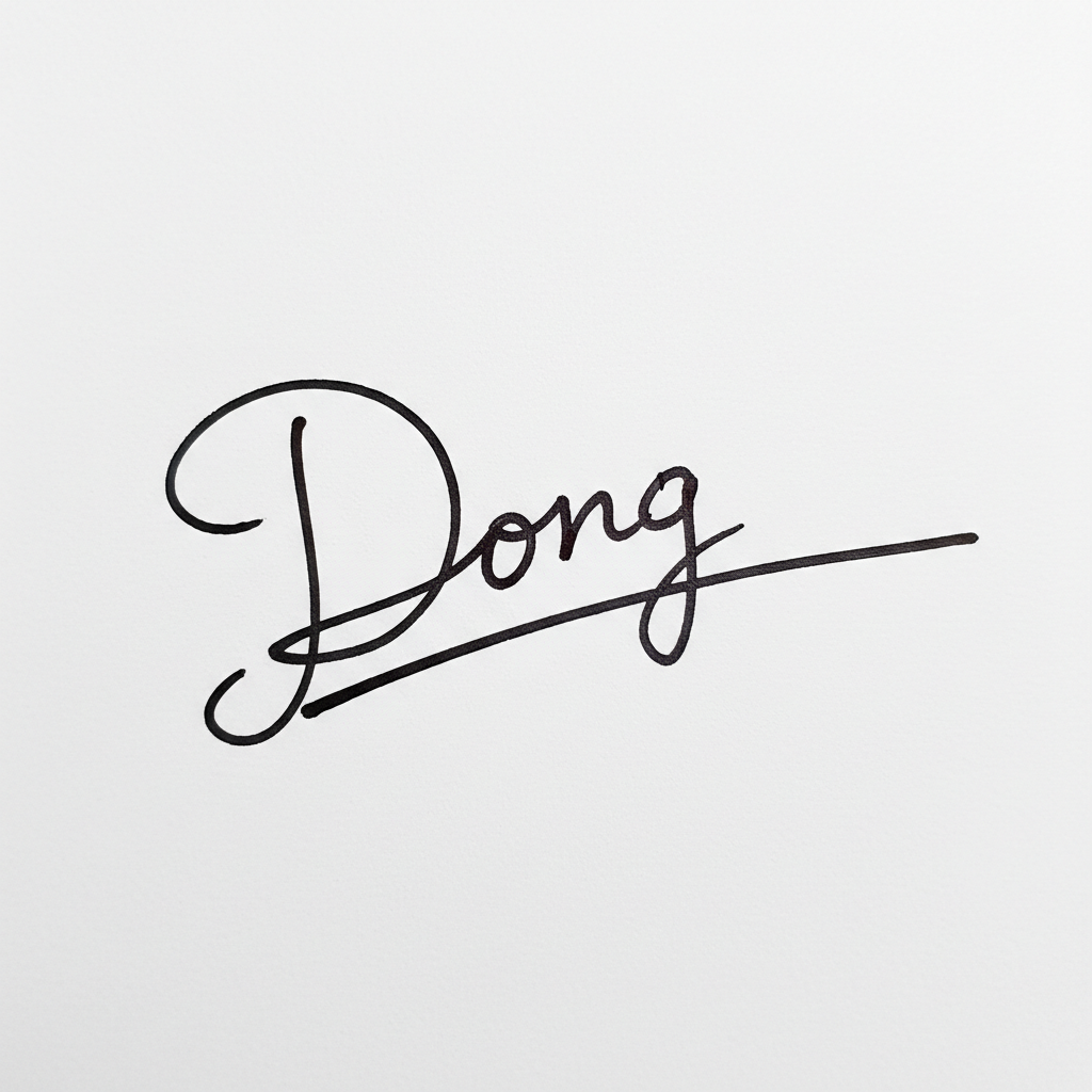 Chữ Ký Đẹp Tên Đông: Khai Vận Tài Lộc, Nâng Tầm Đẳng Cấp Mẫu chữ ký tên Đông số 2