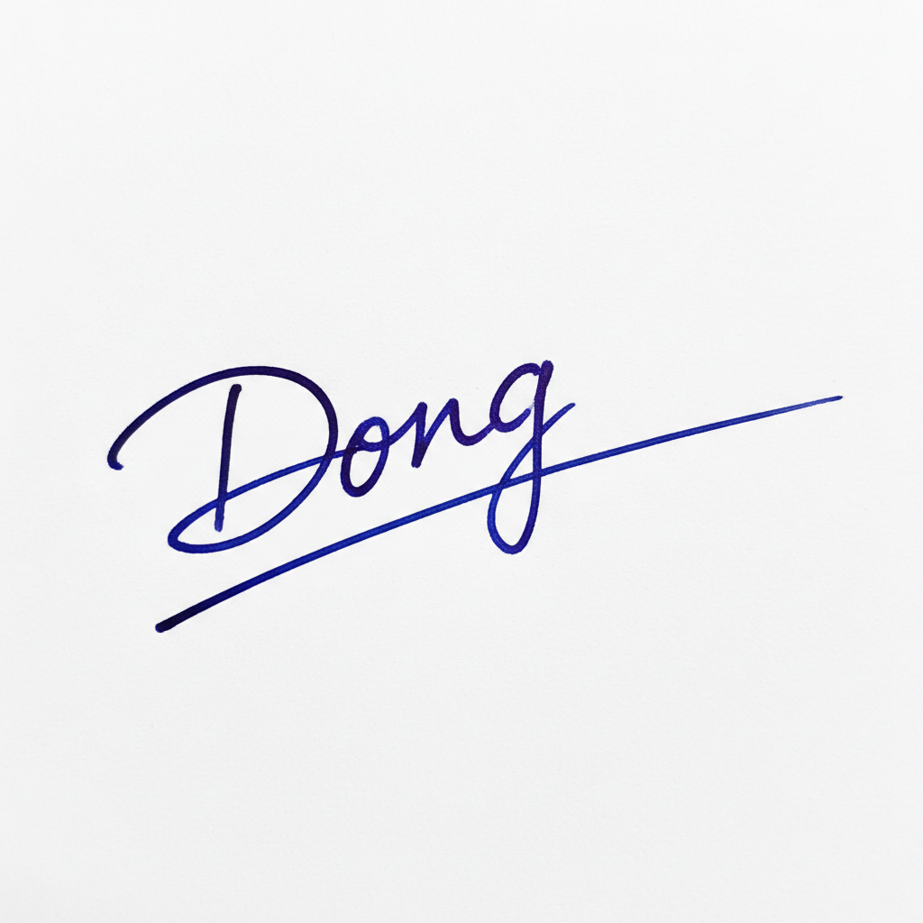 Chữ Ký Đẹp Tên Đông: Khai Vận Tài Lộc, Nâng Tầm Đẳng Cấp Mẫu chữ ký tên Đông số 3